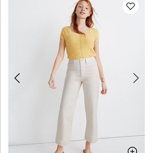 Madewell Slim Emmett Wide-Leg Crop Pants